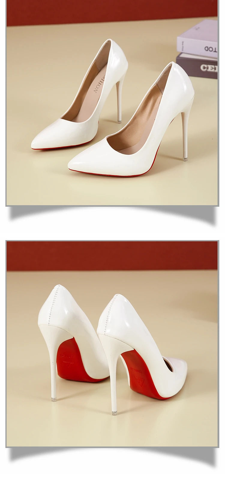 RBB 12cm Colorful Patent Leather Stiletto Pumps - Women's Size 45