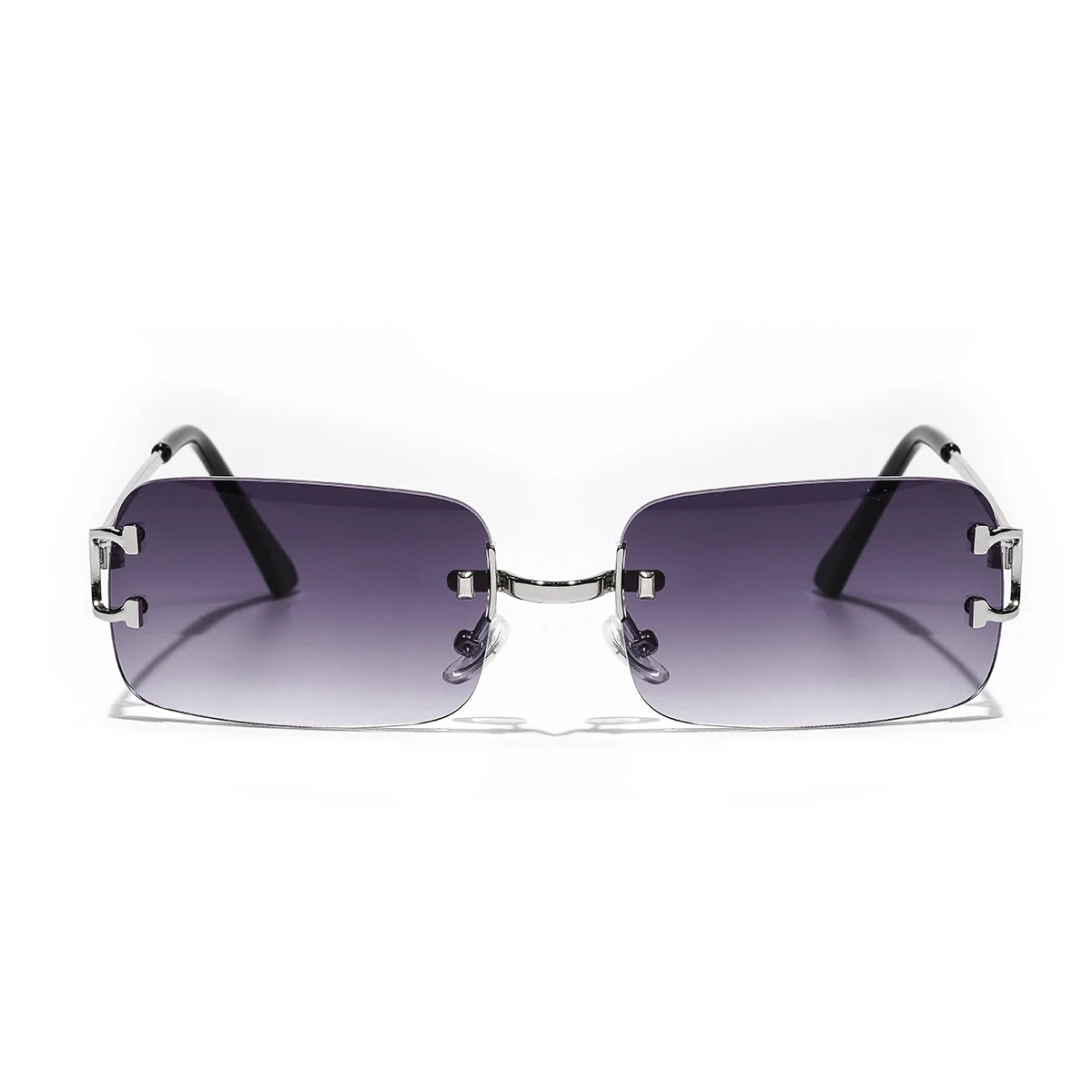 RBB 2025 Rimless Square UV400 Sunglasses – Unisex Designer Outdoor Metal Frame Shades