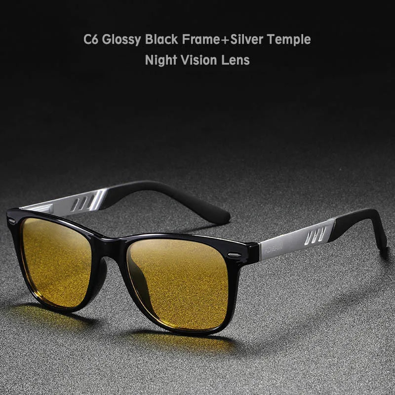 RBB Aluminum Magnesium Polarized Photochromic Sunglasses – Night Vision Enhanced Driving Glasses for Men & Women