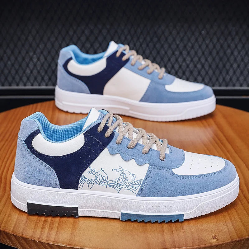 Men’s Breathable Lace-Up Sneakers – Lightweight Comfort for Everyday Wear