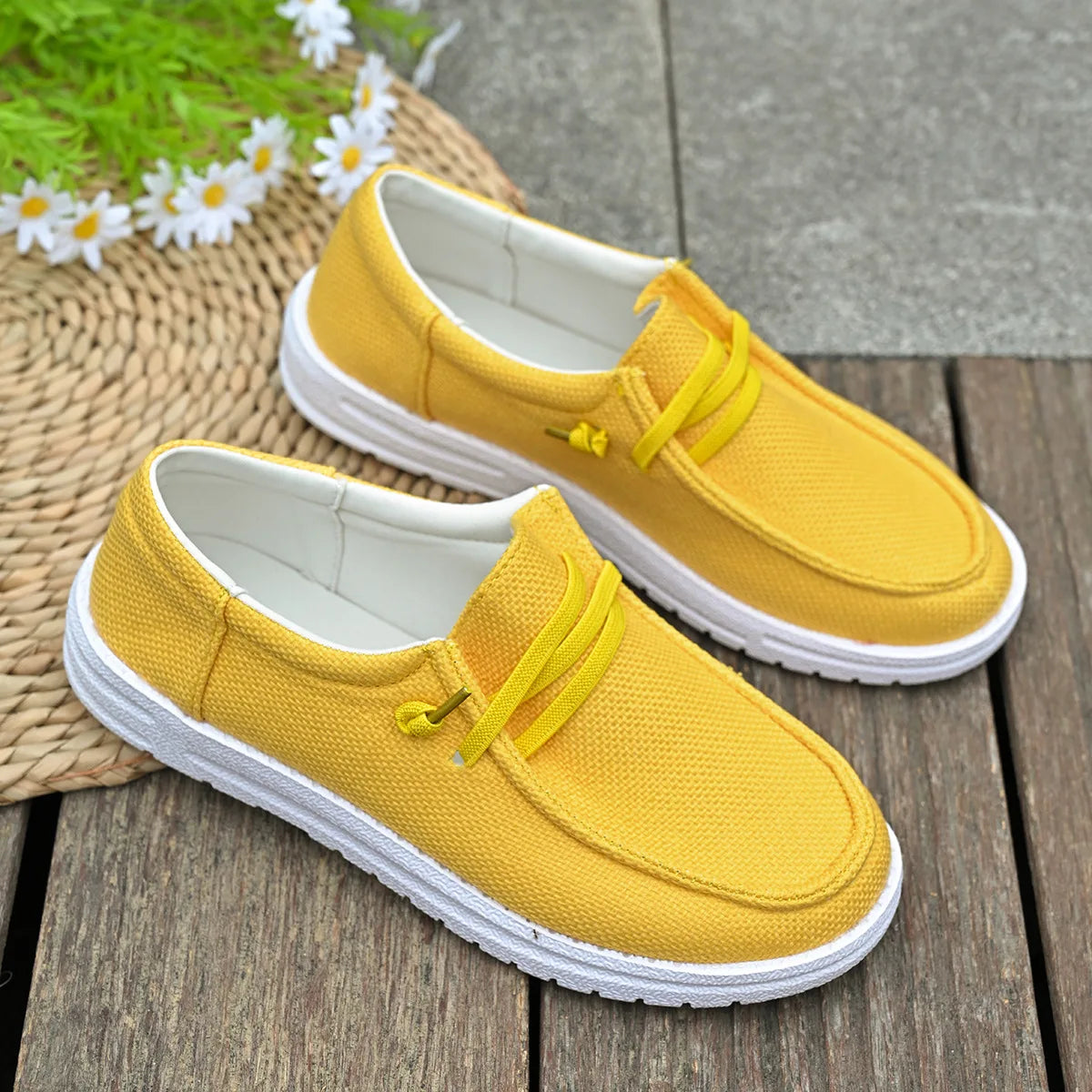RBB Lightweight Women Canvas Shoes – Casual Sneakers Breathable Loafers with Soft Sole