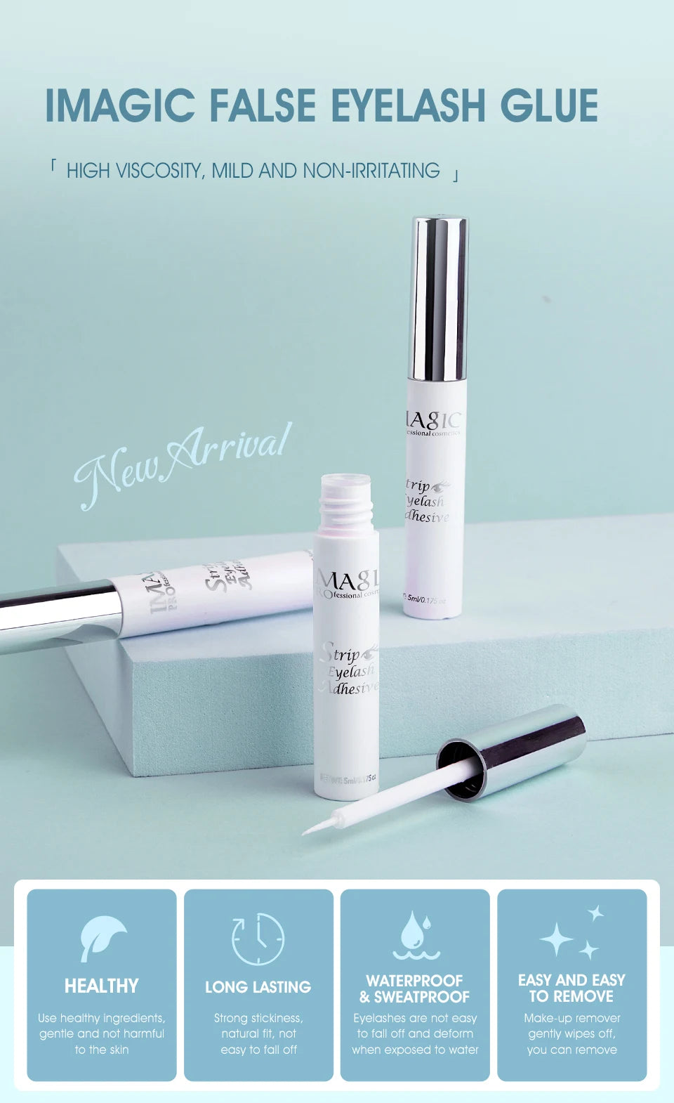 5ml Eyelash Extension Glue – Waterproof, Fast-Dry & Long-Lasting Adhesive