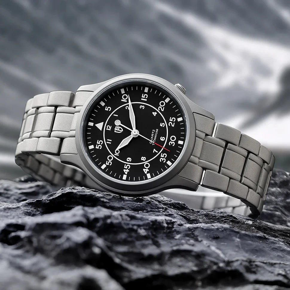 RBB Titanium Ultra-Thin Quartz Watch – VH31, Sapphire, 5ATM, Luminous
