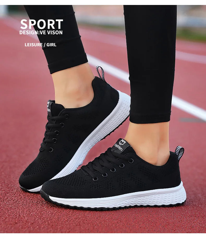 RBB Women’s Breathable Running Shoes – Lightweight Lace-Up Sneakers for Hard Court