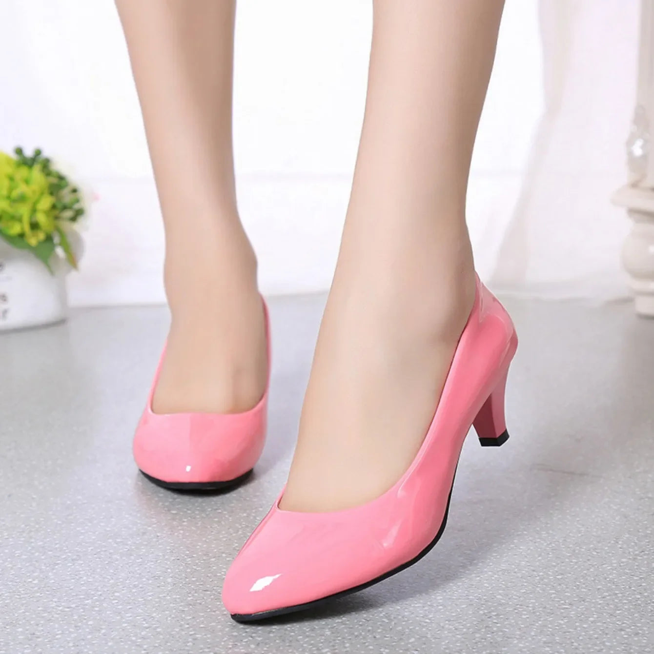 RBB Women’s Nude Pumps – Shallow Toe Low Heels for Office, Wedding & Party