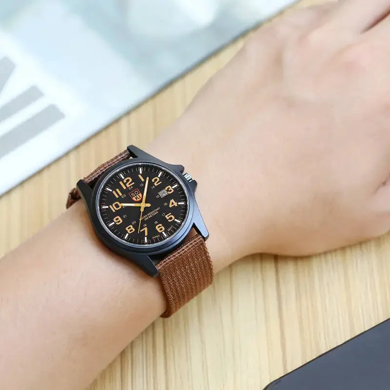 RBB Men's Luxury Military Quartz Watch – Nylon Band, Sport & Casual Design