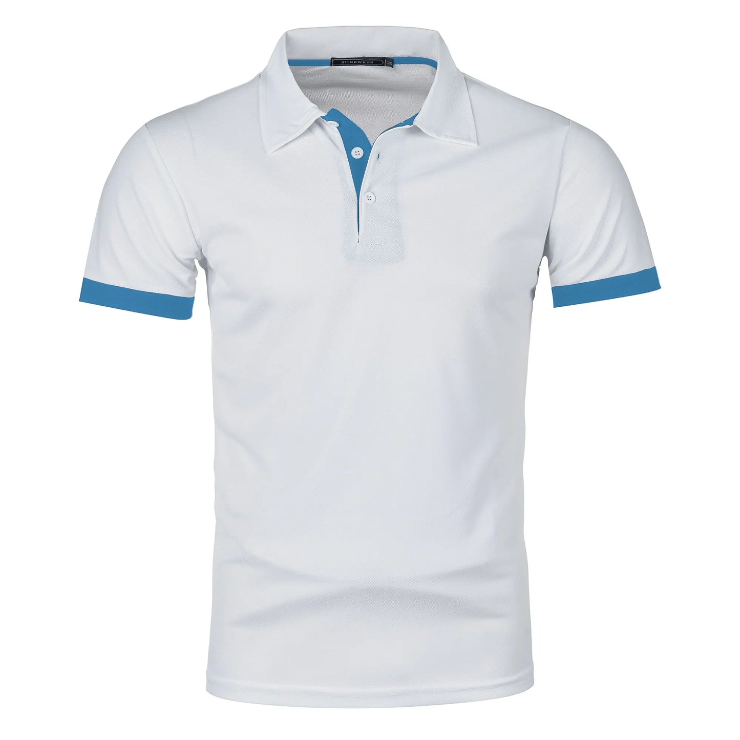 RBB Men’s Short Sleeve Color Matching Fashion Lapel Shirt – Stylish Casual Summer Top