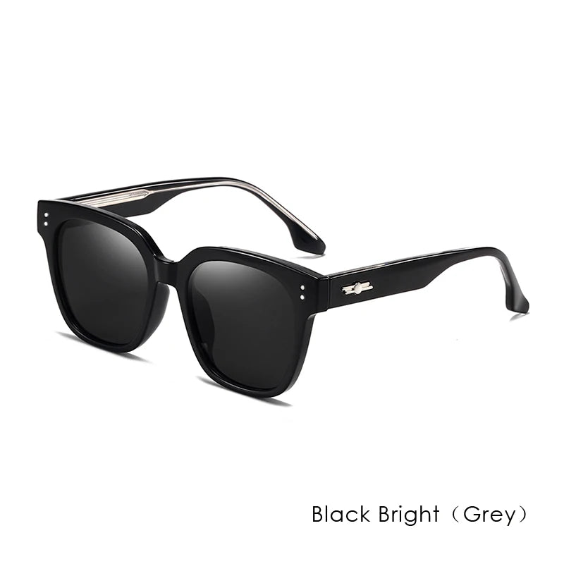 RBB Polarized Rivet Square Sunglasses – Unisex Green Lenses Designer Eyewear 2025