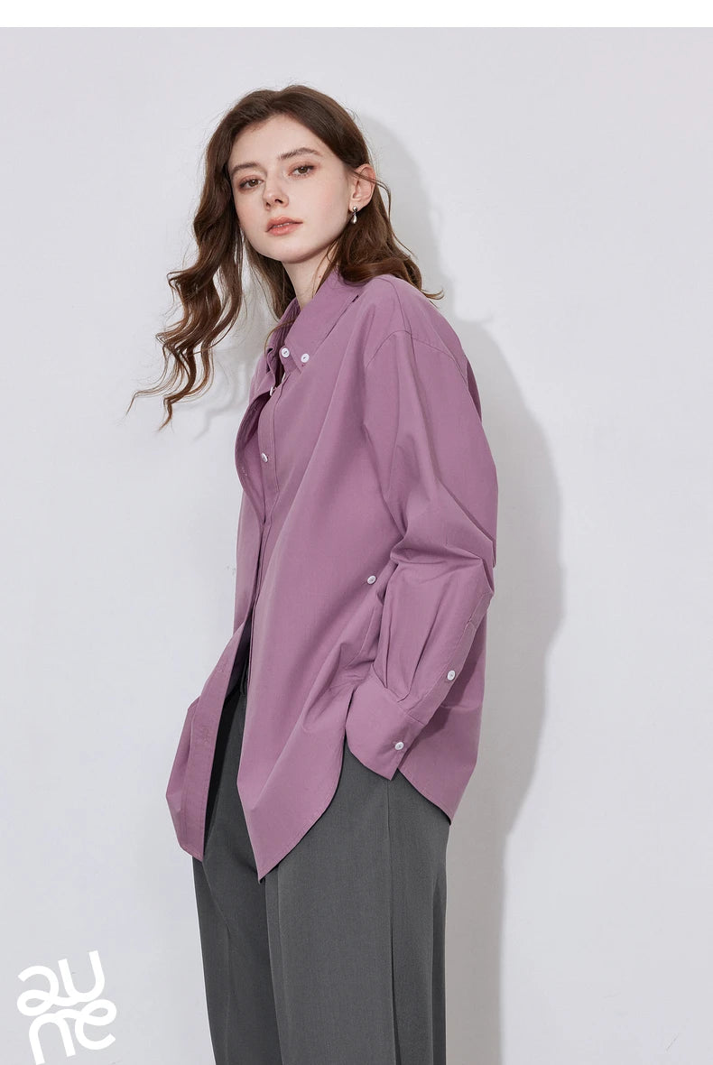 TOYOUTH Women Blouse Shirt 2025 Spring New Lyocell Long Sleeve Striped Cotton Sunscreen OL Shirt Tops