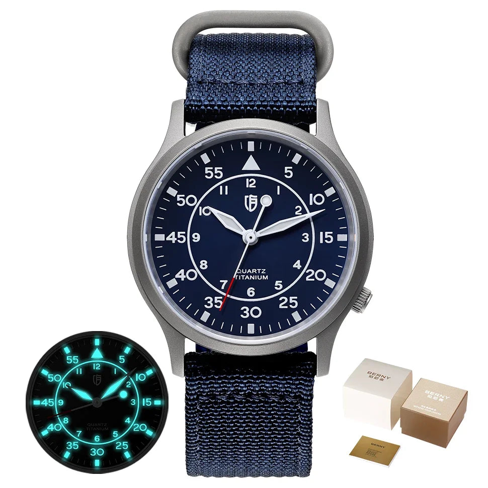 RBB Titanium Ultra-Thin Quartz Watch – VH31, Sapphire, 5ATM, Luminous
