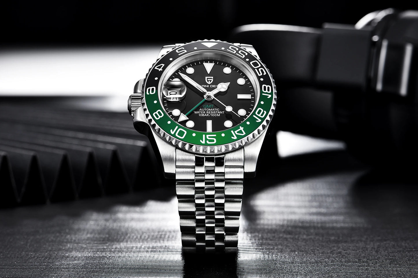 RBB DESIGN V3 Men's GMT Automatic Watch – 40MM Luxury Sapphire Mechanical Stainless Steel Waterproof Timepiece