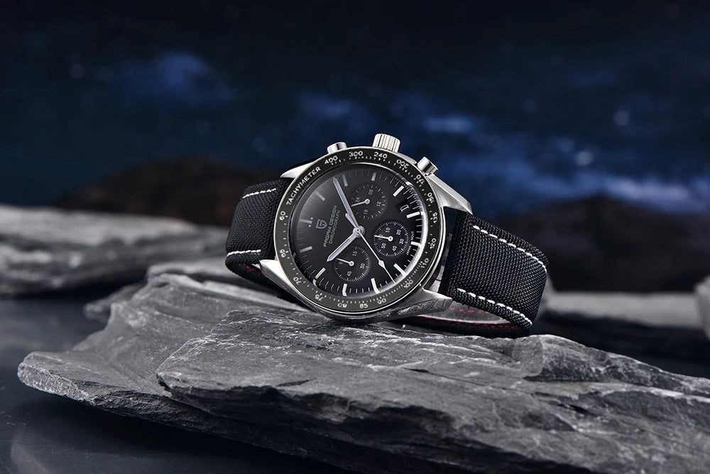 RBB 2025 DESIGN V5 Moon Men's Luxury Quartz Chronograph Watch – Waterproof Sport Stainless Steel Timepiece