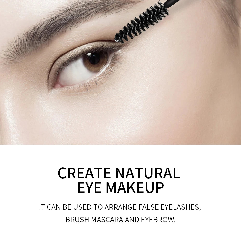 50Pcs Disposable Eyelash & Eyebrow Brushes – Soft Crystal Head Mascara Wands