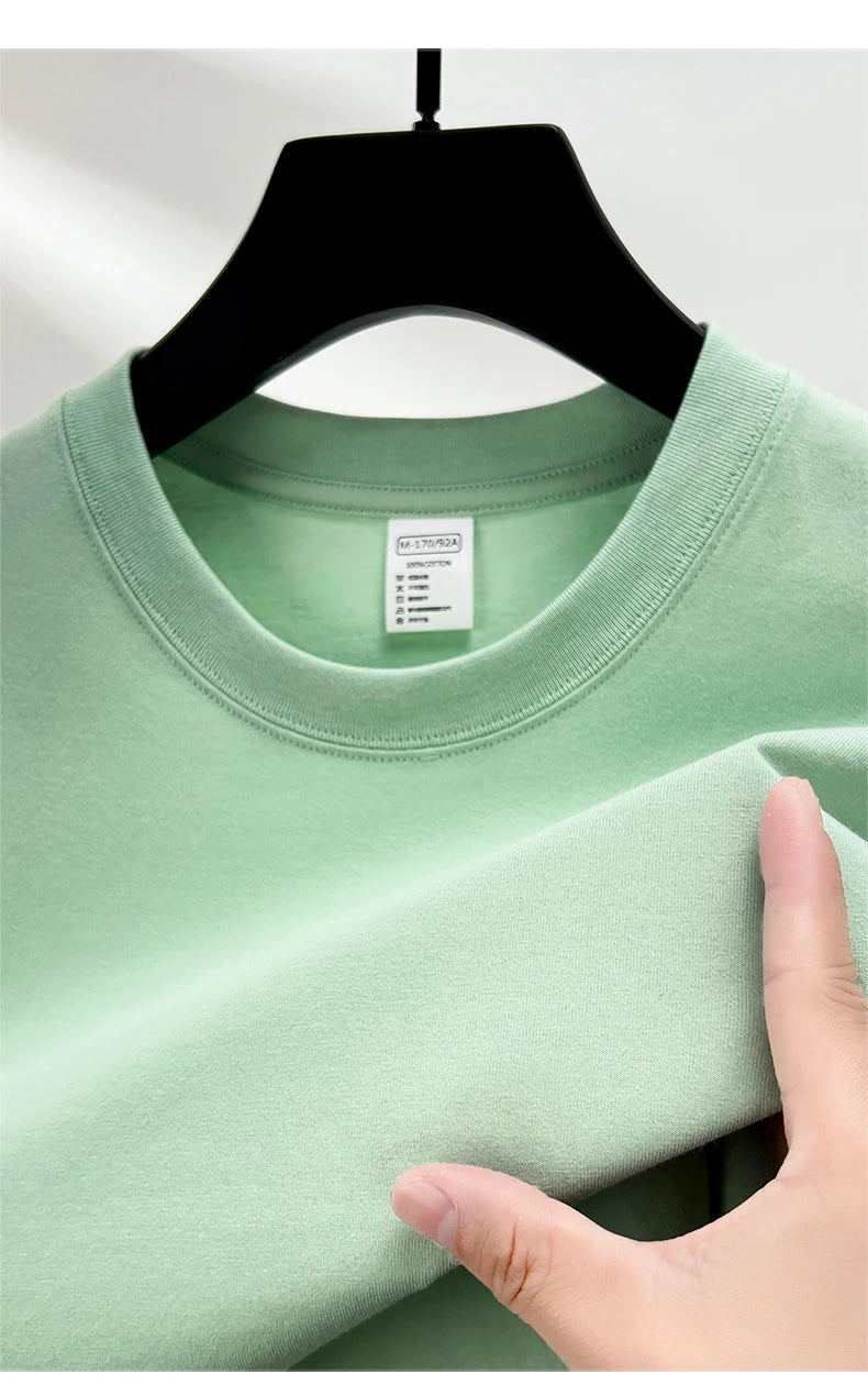 RBB Men’s 100% Pure Cotton Summer T-Shirt – High-End Fashionable Short Sleeve Round Neck, Breathable Half Sleeve Top