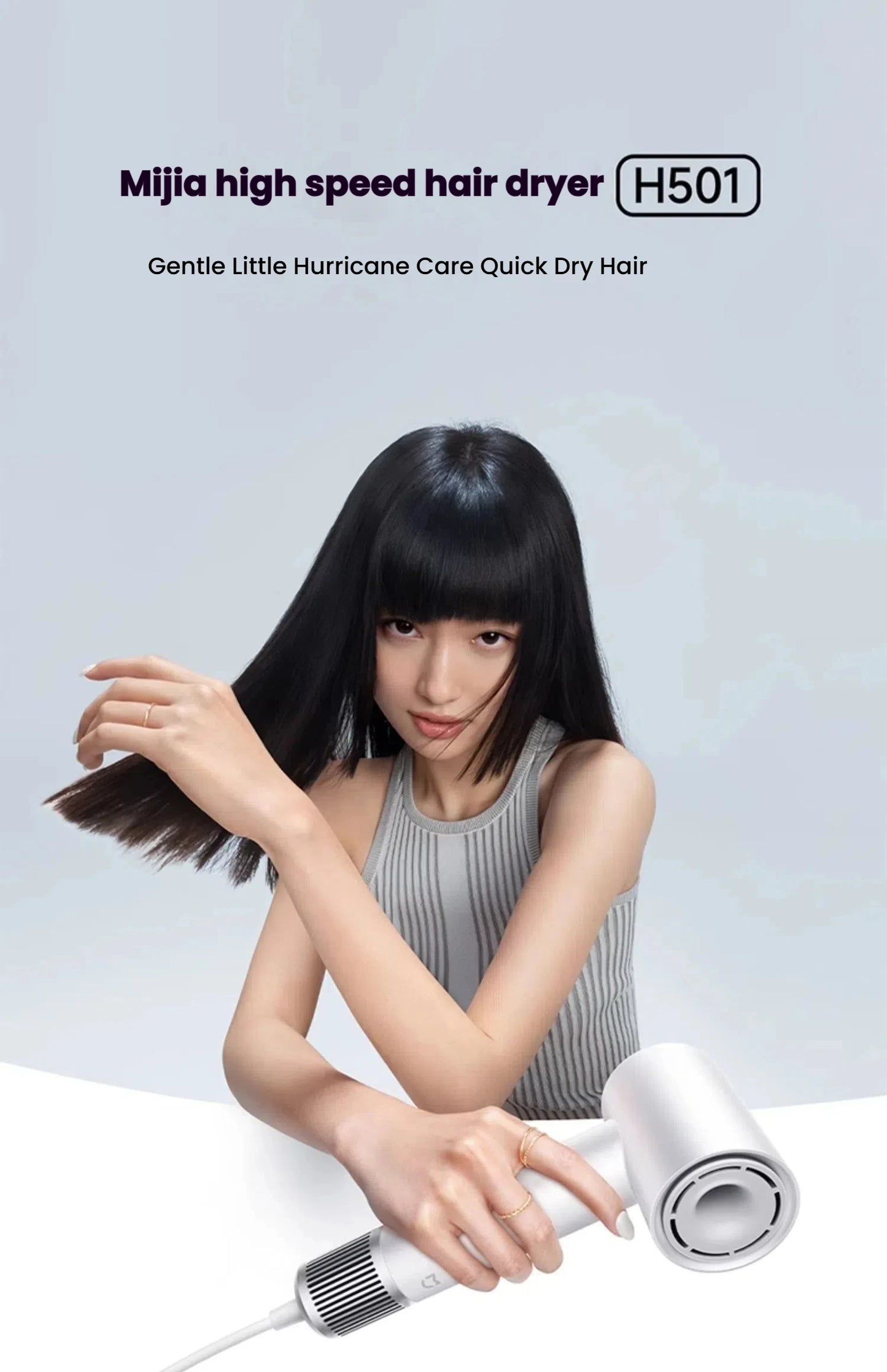 H501 High-Speed Ionic Hair Dryer – 110,000 RPM, EU Plug (220V)