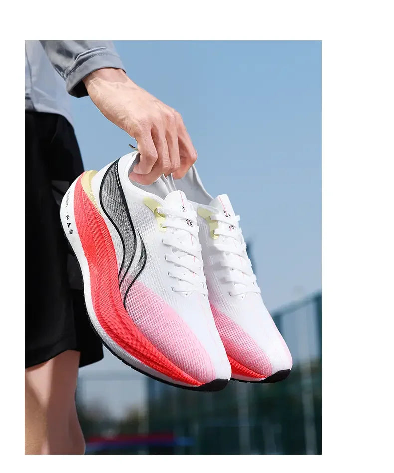 Men’s Fashion Running Shoes – Breathable Mesh, Carbon Plate, Rubber Outsole | Red Rabbit Limited Edition