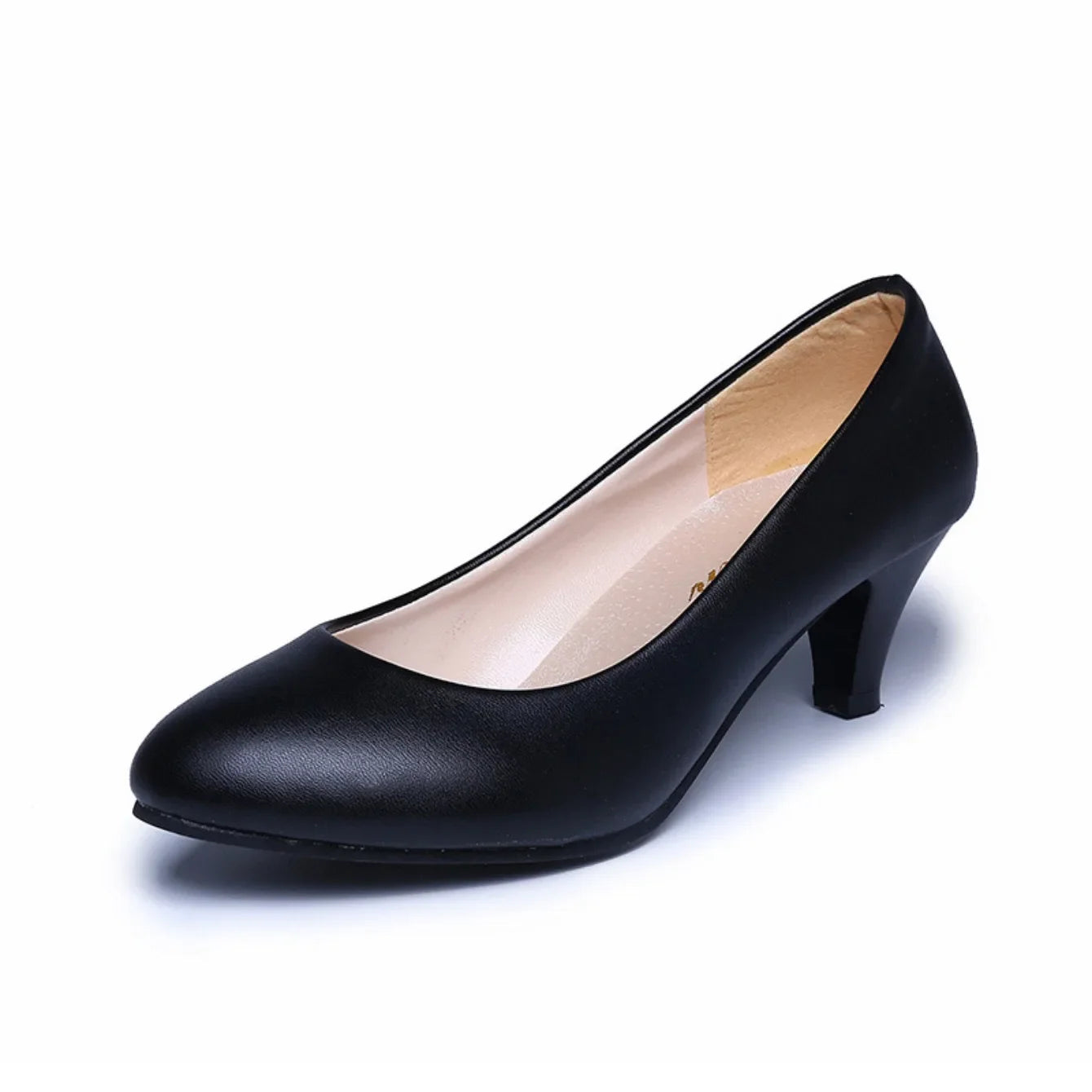 RBB Women’s Nude Pumps – Shallow Toe Low Heels for Office, Wedding & Party