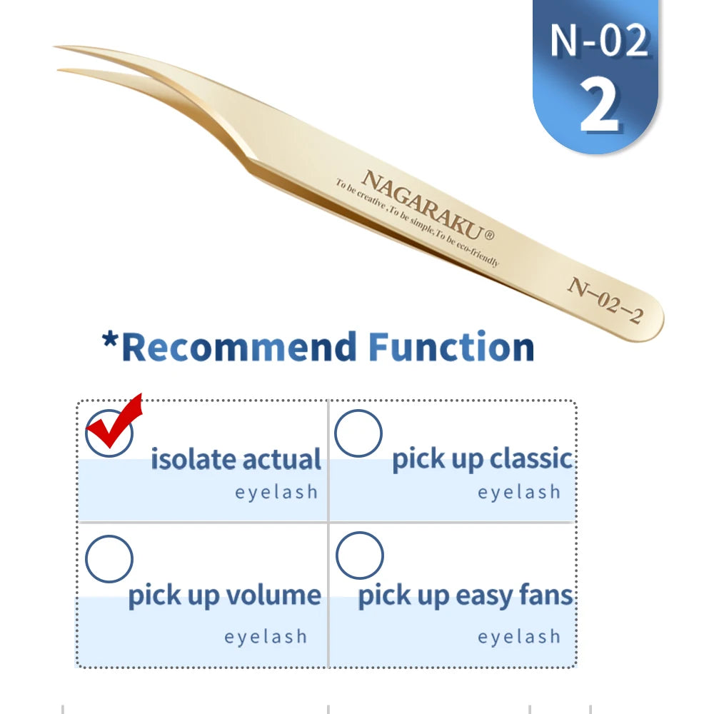 Stainless Steel Eyelash Extension Tweezers – 3D Precision Lash Applicator Tool