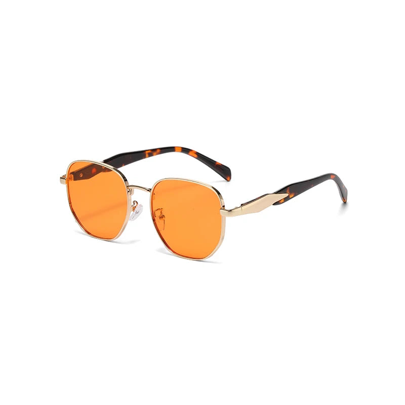 RBB Street Photography Round Metal Sunglasses – Trendy UV Anti-Retro Eyewear for Women