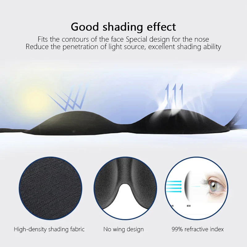 3D Sleep Mask – Light-Blocking Eye Cover for Travel & Relaxation (Unisex)
