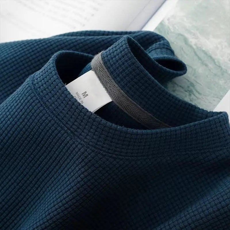 RBB Unisex Waffle Knit Summer T-Shirt – Lightweight & Loose Fit