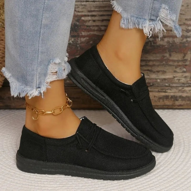 RBB Lightweight Women Canvas Shoes – Casual Sneakers Breathable Loafers with Soft Sole