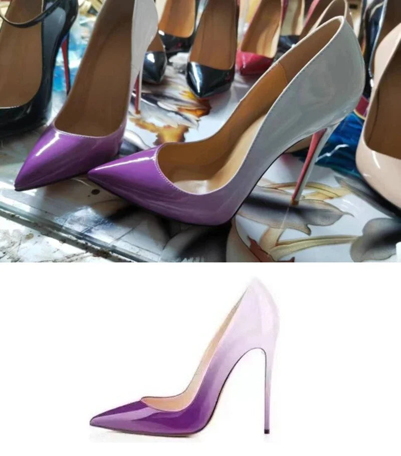 RBB Luxe Custom Stiletto – 12cm Patent Leather Heels with Red Sole