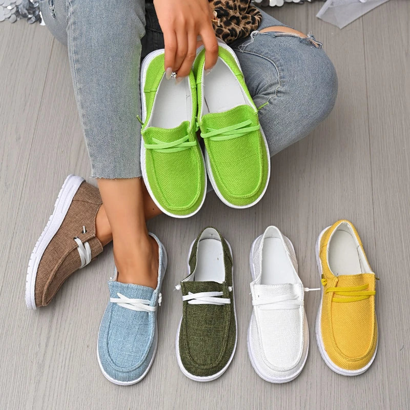 RBB Lightweight Women Canvas Shoes – Casual Sneakers Breathable Loafers with Soft Sole