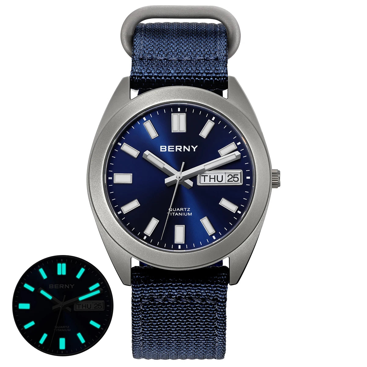 RBB Men's Titanium Sport Watch – Ultra Lightweight, Super Luminous, Sapphire Crystal, 10ATM Waterproof, Quartz Field Wristwatch