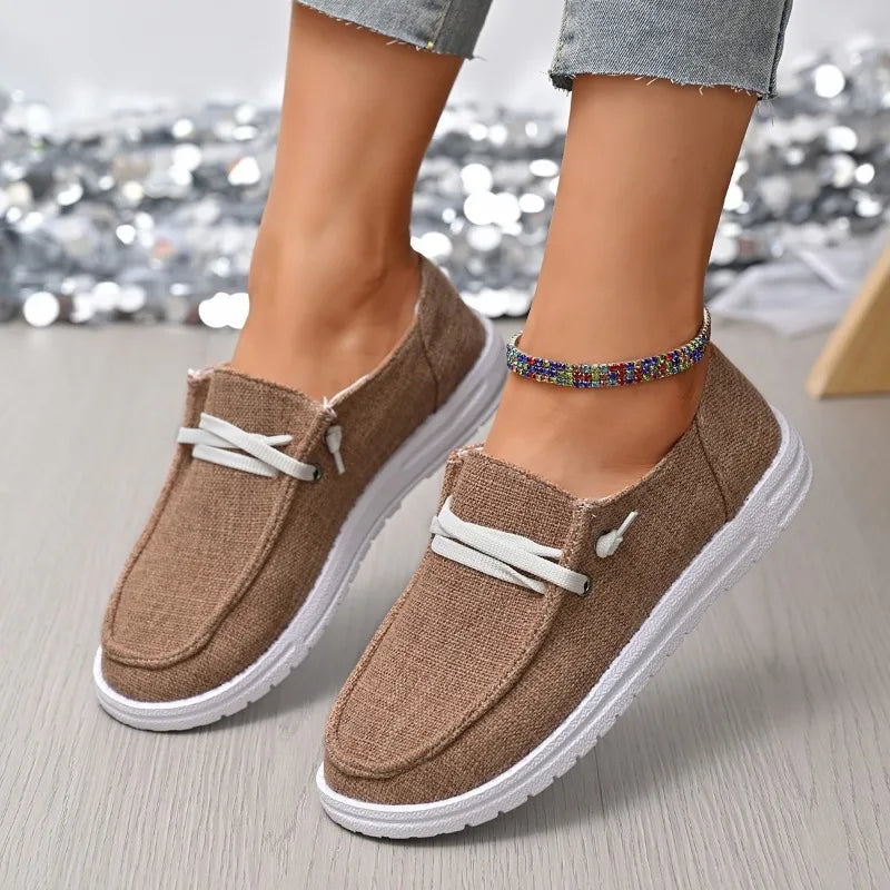 RBB Lightweight Women Canvas Shoes – Casual Sneakers Breathable Loafers with Soft Sole