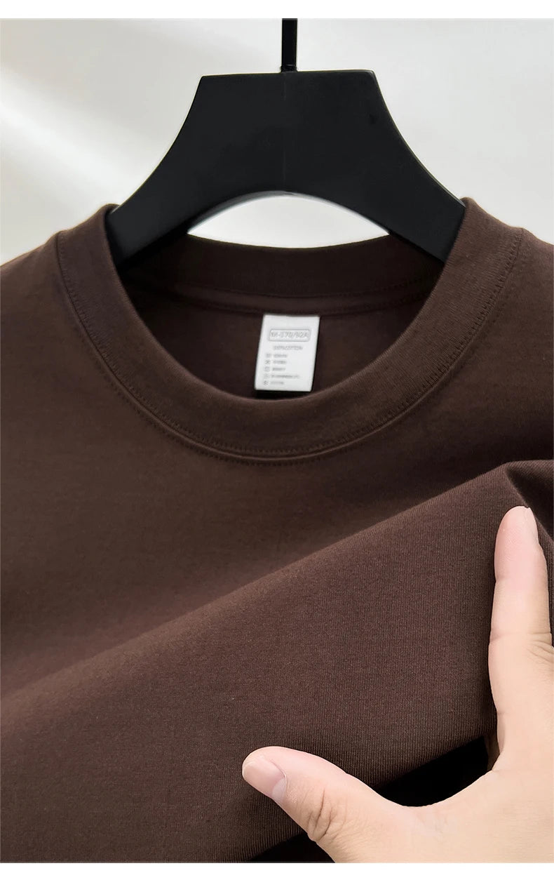 RBB Men’s 100% Pure Cotton Summer T-Shirt – High-End Fashionable Short Sleeve Round Neck, Breathable Half Sleeve Top