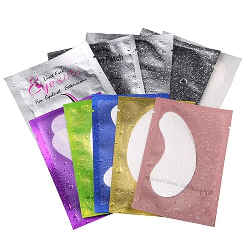 100 Pairs Under Eye Gel Patches for Eyelash Extensions – Lint-Free, Adhesive Lash Extension Supplies