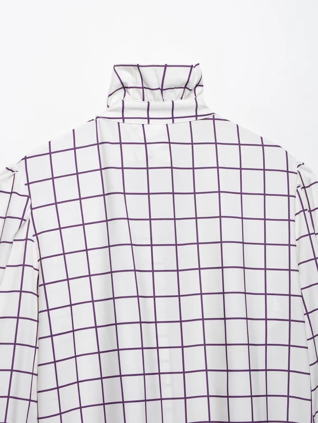 Ruffles Women Sweet Shirts 2025 Fashion Ladies Casual Purple Striped Blouses for Party Female Chic Tops Girls Cute Clothes