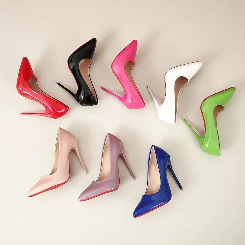 RBB Ethnic Elegance Stilettos – Sexy Pointed Toe Super High Heels with Red Bottom (Plus Sizes 44–45)