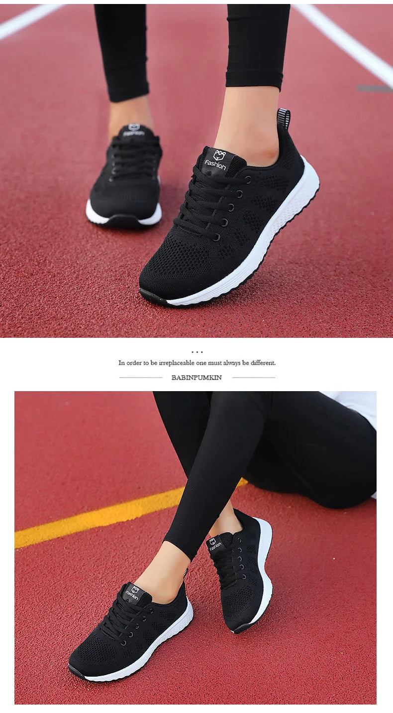 RBB Women’s Breathable Running Shoes – Lightweight Lace-Up Sneakers for Hard Court