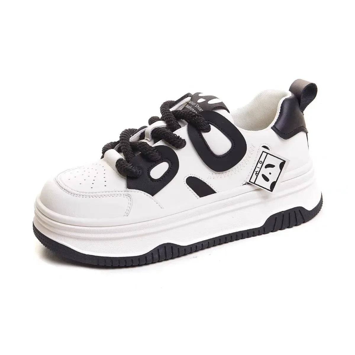Women’s PU Leather Platform Sneakers – Thick Sole, Anti-Slip Casual Flats (2025)