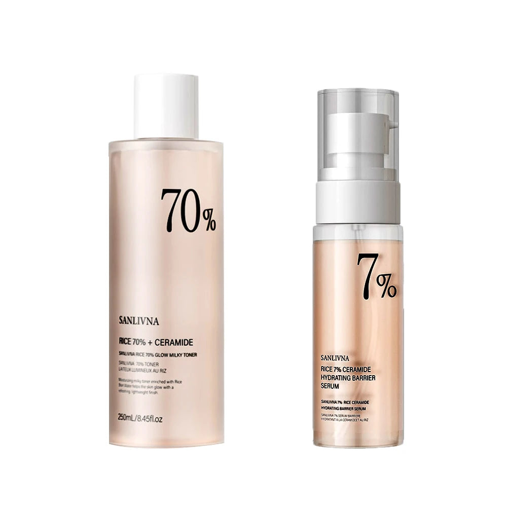 Rice Extract Skincare Set – Toner, Niacinamide Serum & Cleansing Foam