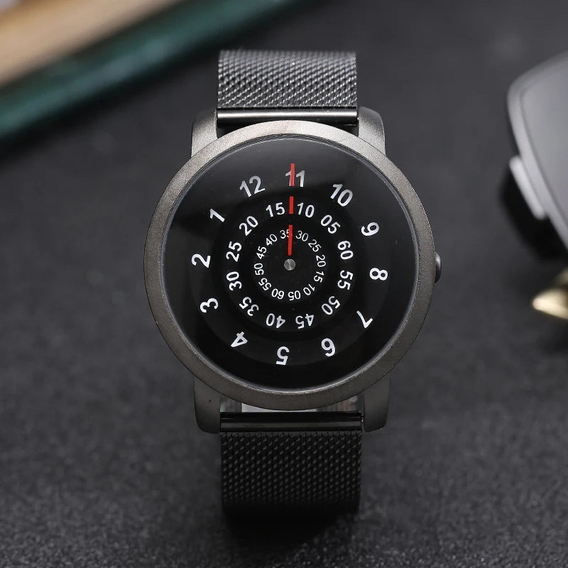 RBB Minimalist Unisex Quartz Watch – Black & White Dial, Couple Design