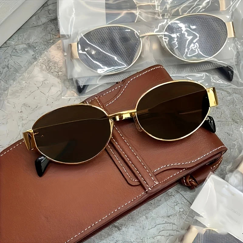 RBB Fashion Sunglasses – Metallic High-End Oval Retro Design for Women (Model LS01)