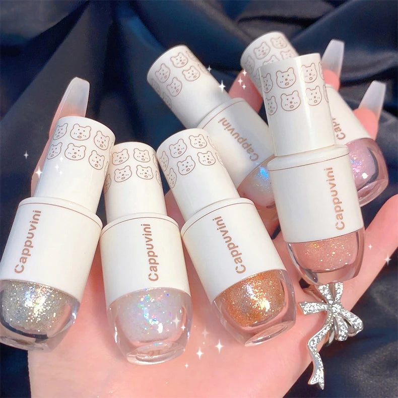 Cappuvini Star Dots Liquid Eyeshadow – Pearlescent, High Gloss, Easy-to-Apply Flashing Eye Makeup