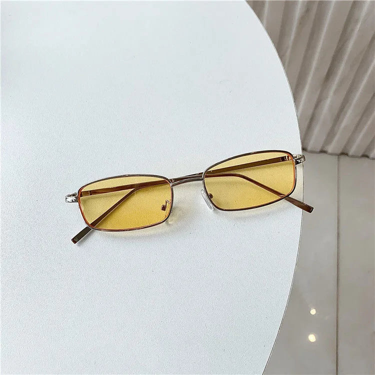 RBB Small Frame Rectangle Sunglasses – Classic Vintage UV400 for Women & Men