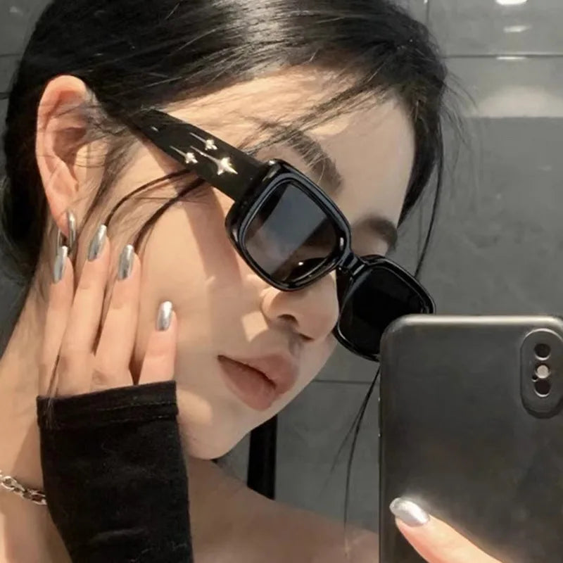 RBB Retro Y2K Small Square Cat Eye Sunglasses – Fashion Colorful Mirror Goggles for Women & Men | Sports & Punk Style