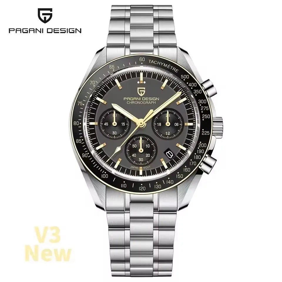 RBB DESIGN Moon Men's Luxury Quartz Watch – 2025 Gold Edition