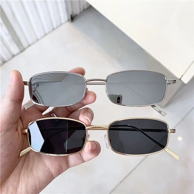 RBB Small Frame Rectangle Sunglasses – Classic Vintage UV400 for Women & Men
