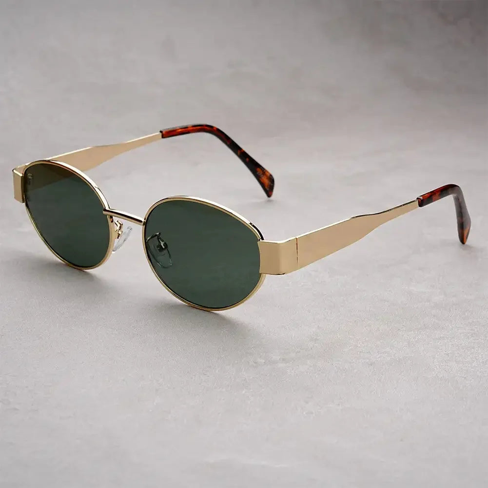 RBB Fashion Sunglasses – Unisex Retro Oval Metal Frame UV400 Eyewear for Driving & Casual Use
