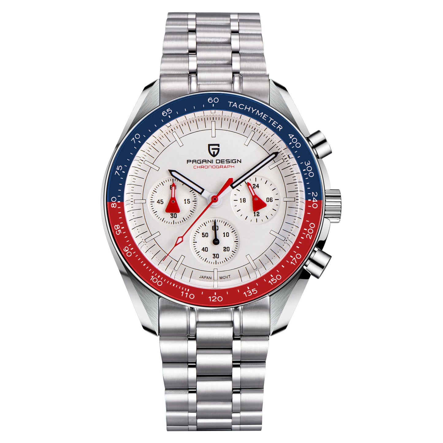 RBB 2025 DESIGN V5 Moon Men's Luxury Quartz Chronograph Watch – Waterproof Sport Stainless Steel Timepiece