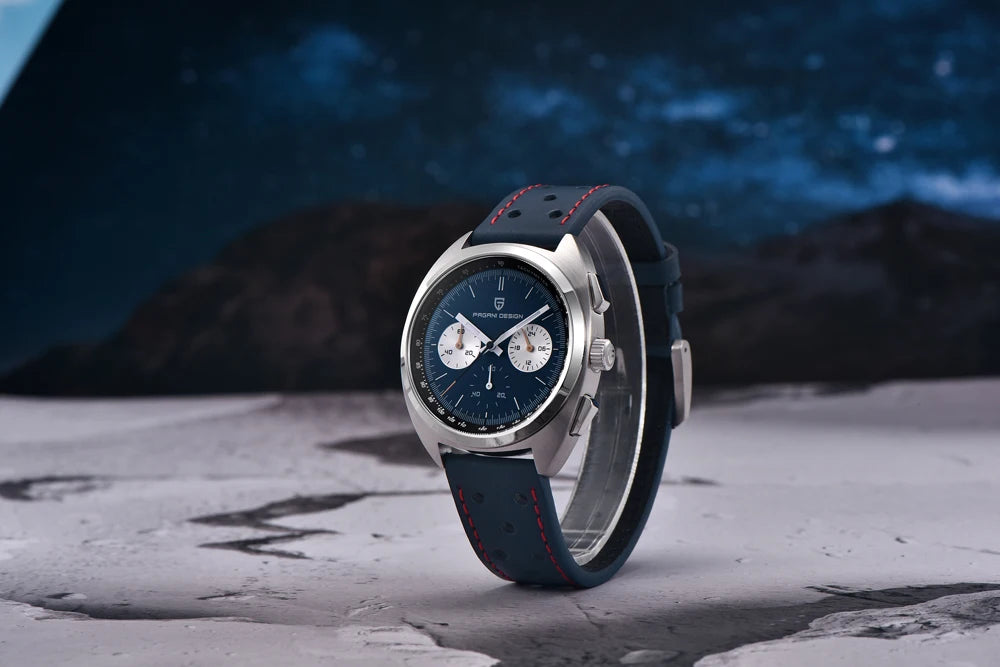 RBB DESIGN 2025 Retro Luxury Chronograph Men's Quartz Watch – VK63 Leather Sport Timepiece