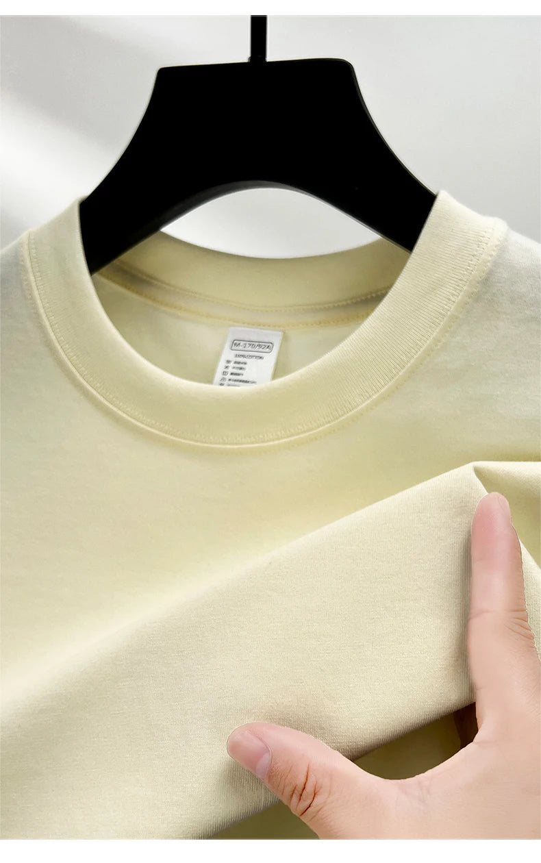 RBB Men’s 100% Pure Cotton Summer T-Shirt – High-End Fashionable Short Sleeve Round Neck, Breathable Half Sleeve Top
