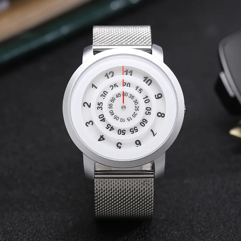 RBB Minimalist Unisex Quartz Watch – Black & White Dial, Couple Design