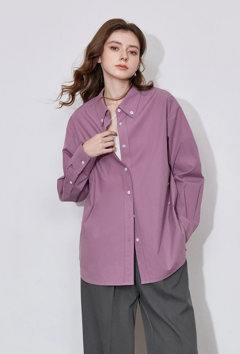 TOYOUTH Women Blouse Shirt 2025 Spring New Lyocell Long Sleeve Striped Cotton Sunscreen OL Shirt Tops